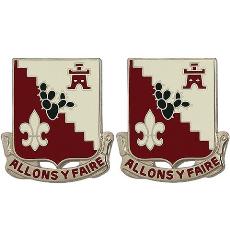 109th Engineer Battalion Unit Crest (Allons Y Faire)